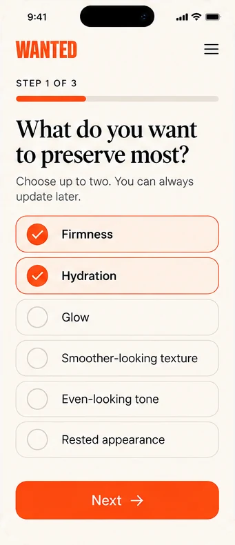 WANTED app: What do you want to preserve most?