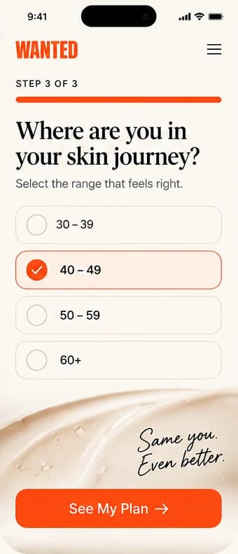 WANTED app: Where are you in your skin journey?